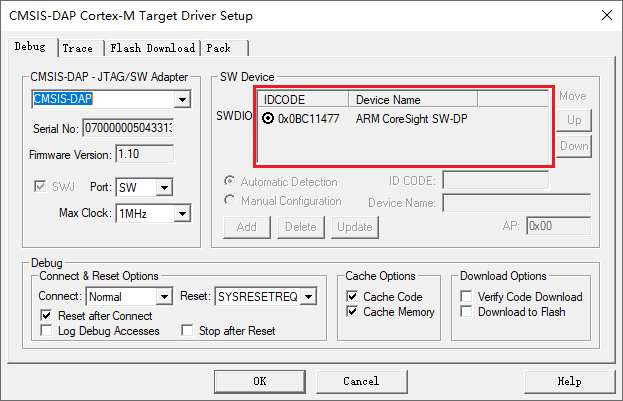 Cortex-M Target Driver Setup