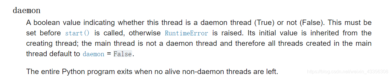 python的Threading模块中thread对象在创建时参数daemon有什么作用?_threading daemon-CSDN博客