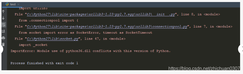 解决ImportError: Module use of python36.dll conflicts with this version ...
