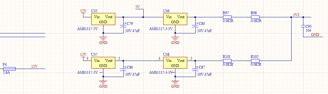 ams1117adj稳压电路图图片