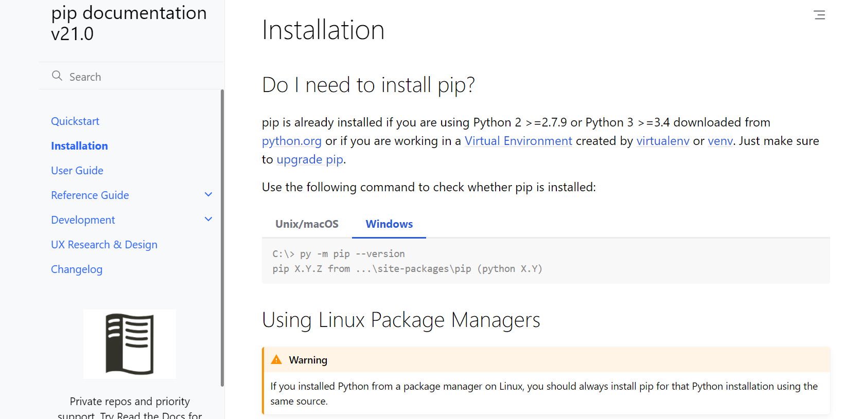 When using the pip command to install the library, it keeps asking you ...