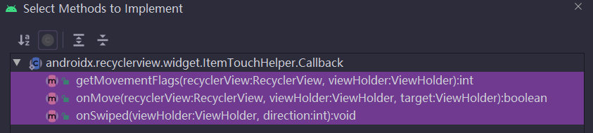 ItemTouchHelper.CallBack