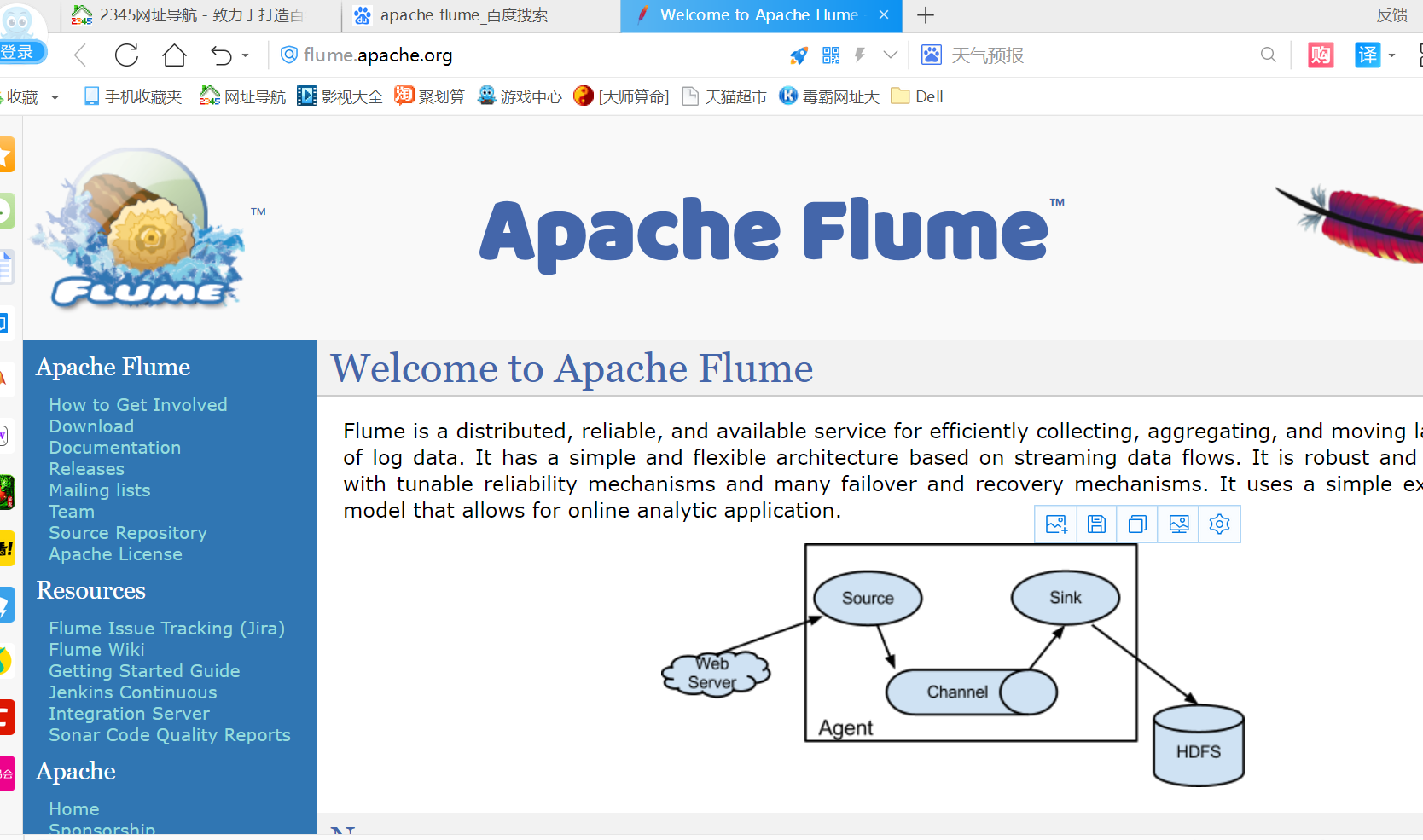 flume的下载使用采集测试以及监控文件夹的变化并将添加的文件存入