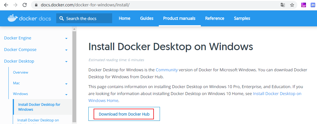 Install Docker in WIN10 environment - Programmer Sought