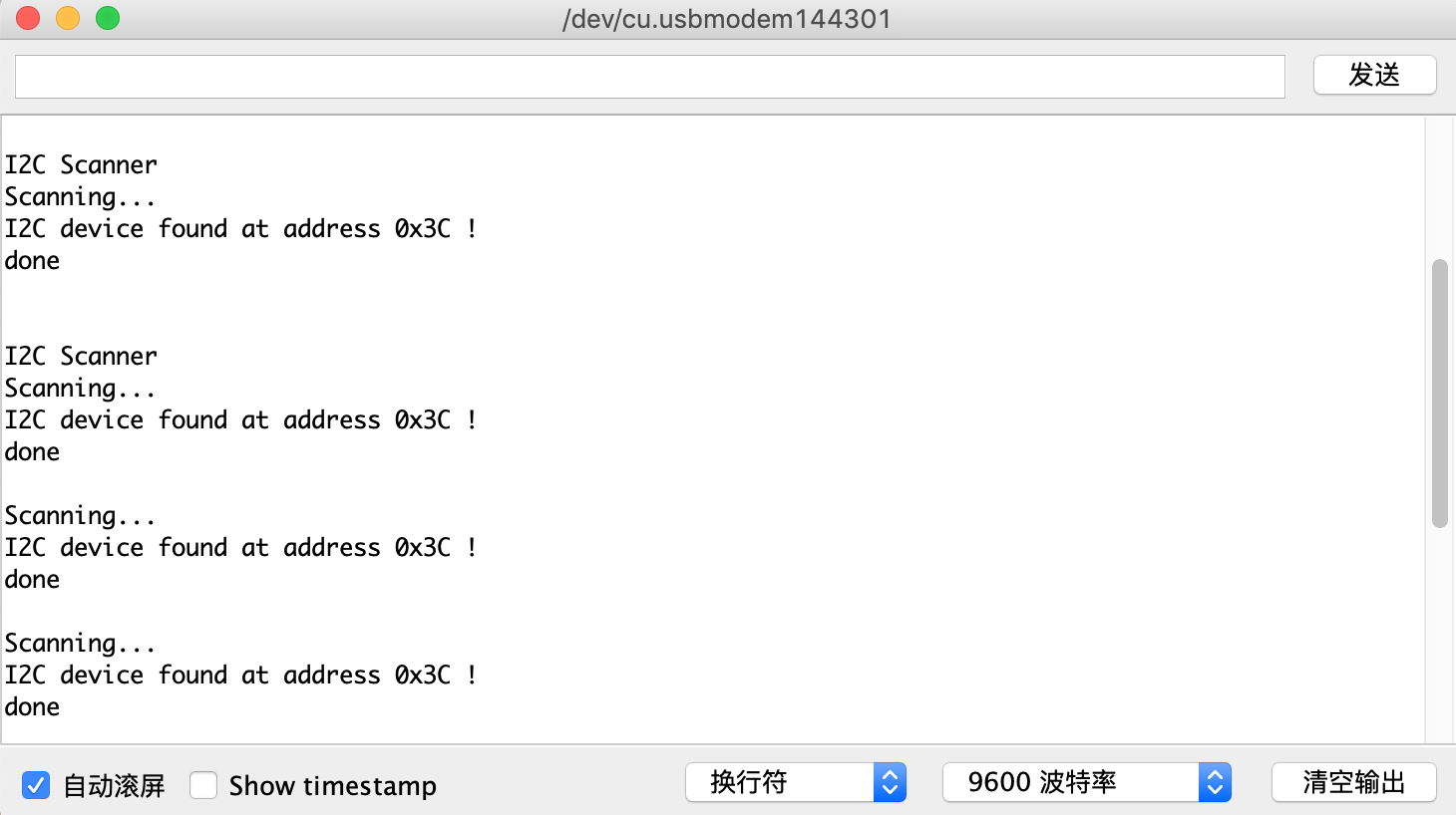 手中这块屏幕地址为0x3C