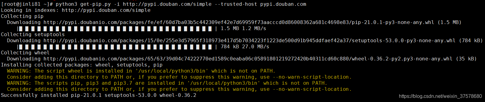 执行python3 get-pip.py报错:ERROR: Could not find a version that satisfies ...