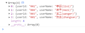 【JavaScript练习】实现数组按照数组项中userName中的姓名拼音排序