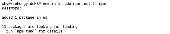 npm install -g npm