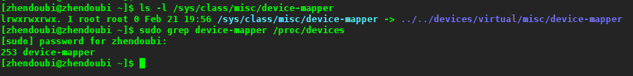 检查Device Mapper