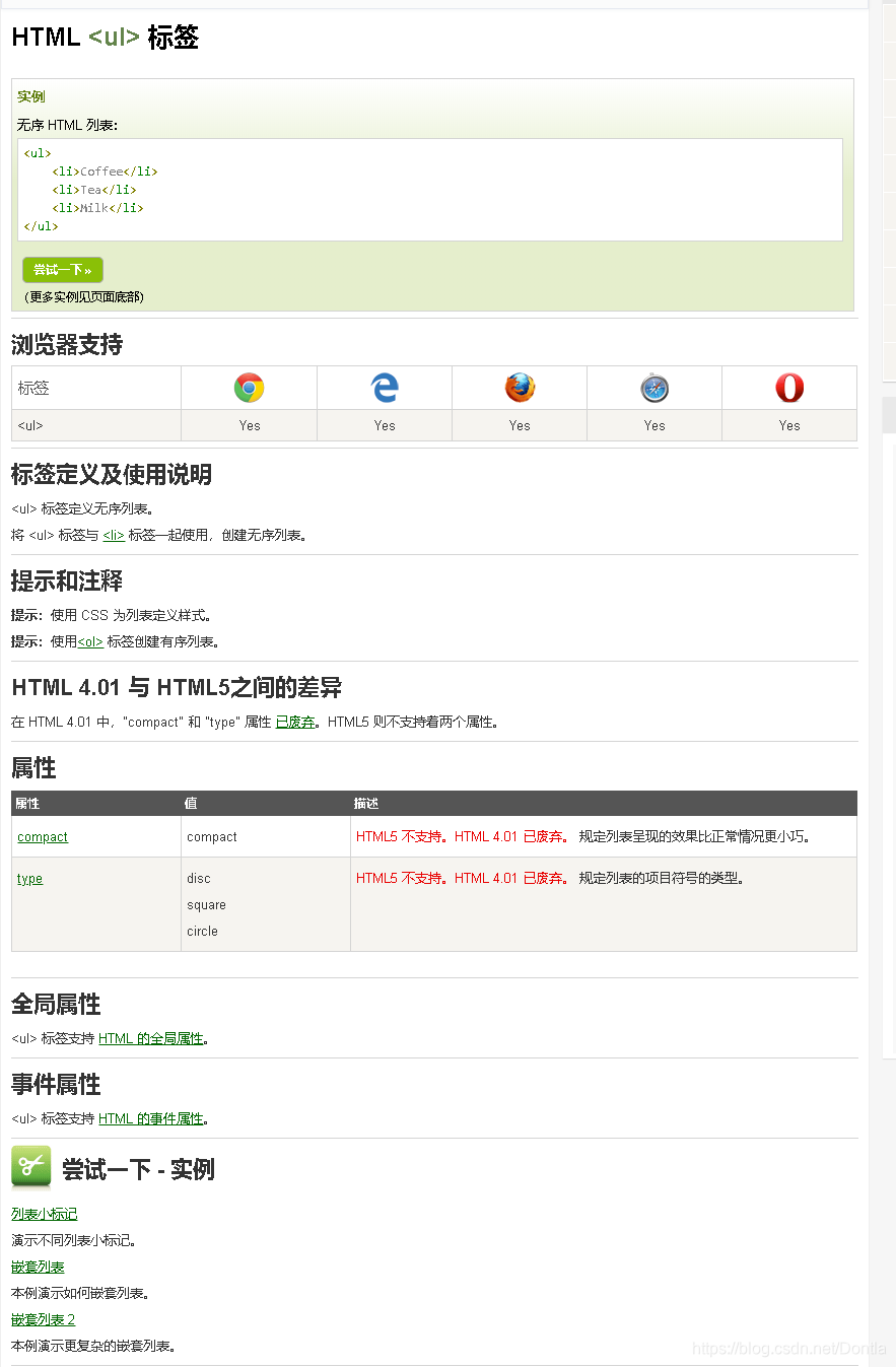 html <ul> 标签 和 <li> 标签_html ul li-CSDN博客