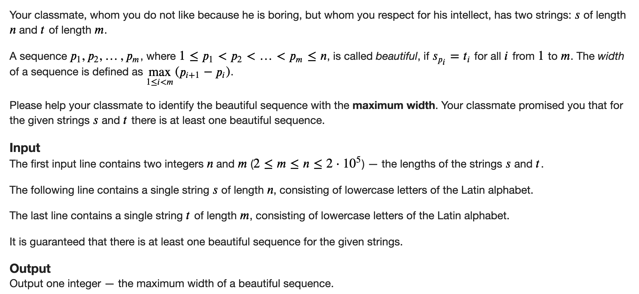 Codeforces-1492 C. Maximum width（构造）