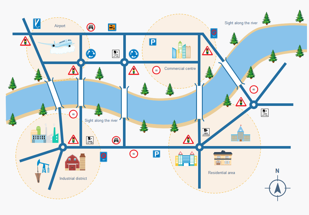 亿图图示---地图