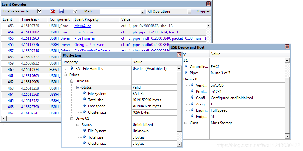 Component Viewer and Event Recorder views defined in SCVD format