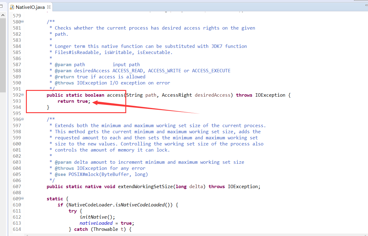 org.apache.hadoop.io.nativeio.NativeIOWindows.access0(Ljava/lang