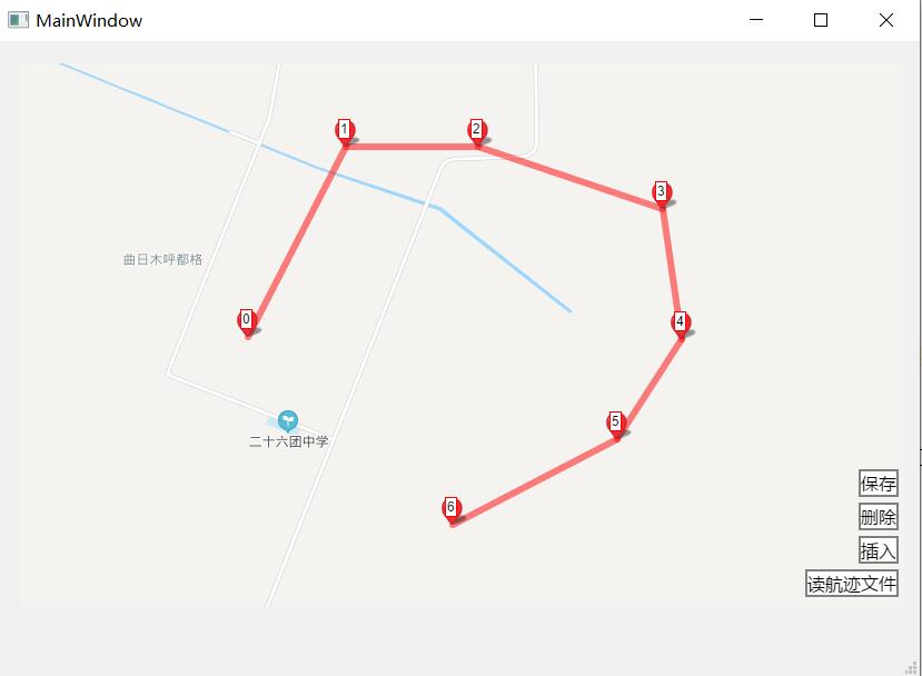 Qt实现百度地图API的调用——物体轨迹的设计、插入、删除、保存、读取，使用QWebEngineView实现地图网页的显示