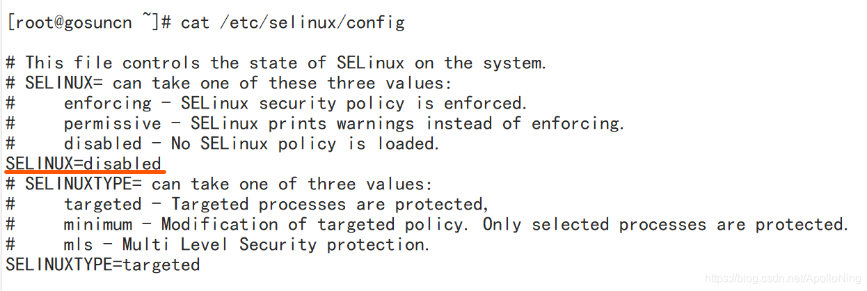 设置SELinux的模式