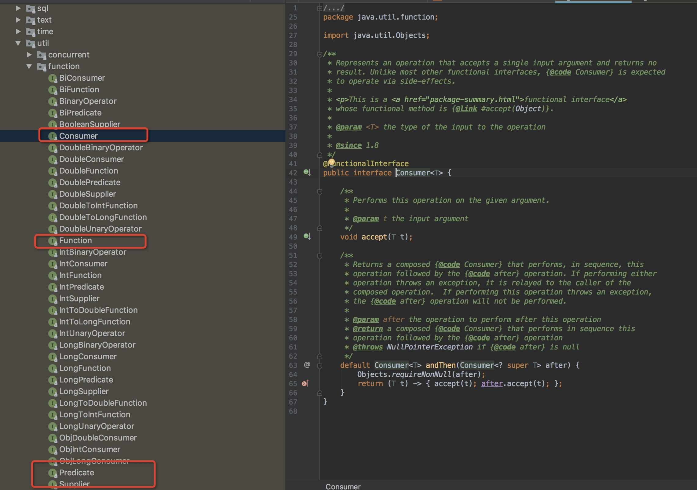 【学习笔记】java.util.function包：Consumer、Predicate、Function、Supplier