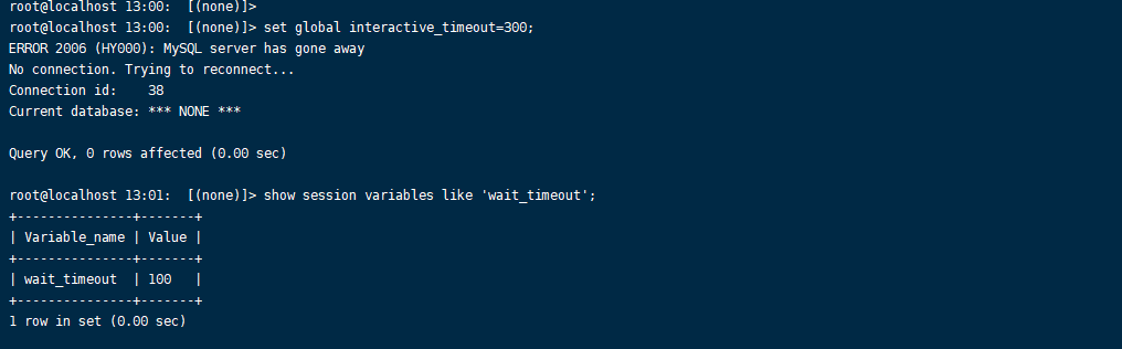 mysql 如何修改wait_timeout,interactive_timeout ,和 session ,global 有什么关系 ...