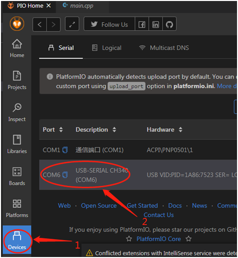 Use PlatformIO IDE to develop Arduino how to install and call external ...