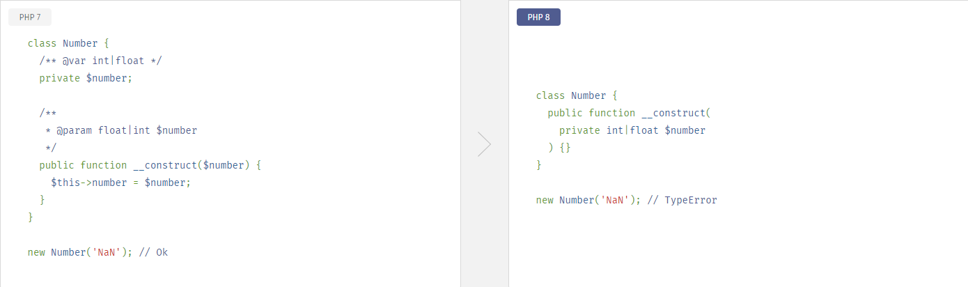 Interpretation of new features of PHP8 (development code example demonstration)