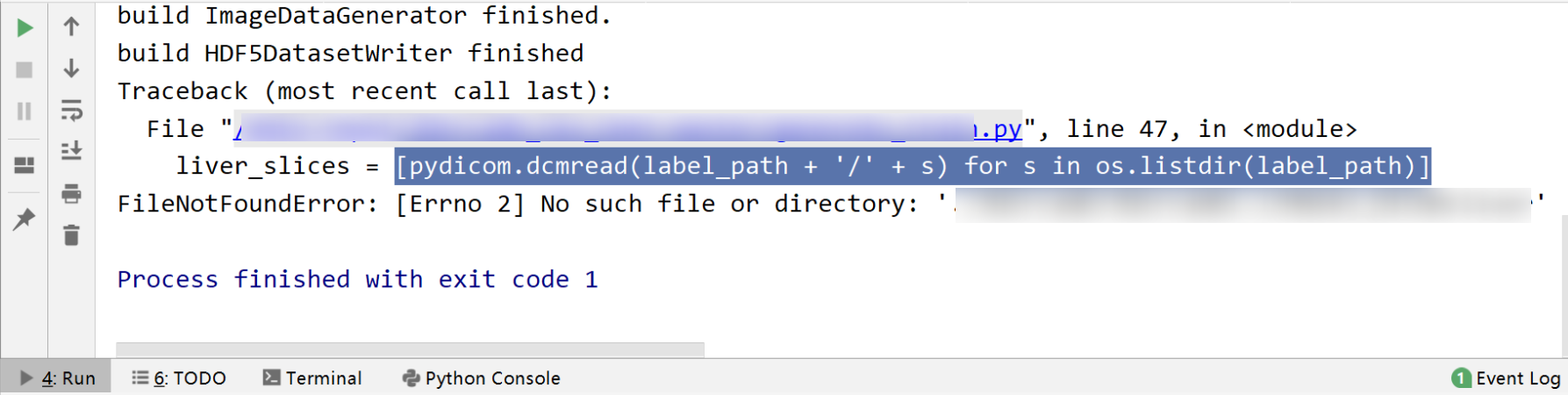 FileNotFoundError:[Errno 2] No such file or directory ...