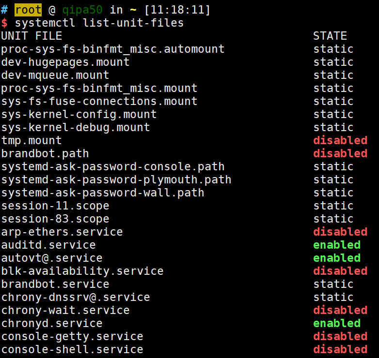 centos7使用命令行查看开机启动项和服务启动状态_systemctl listunitfiles grep enableCSDN博客