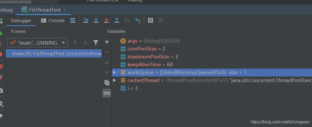 可以看出等待的线程都在队列里面