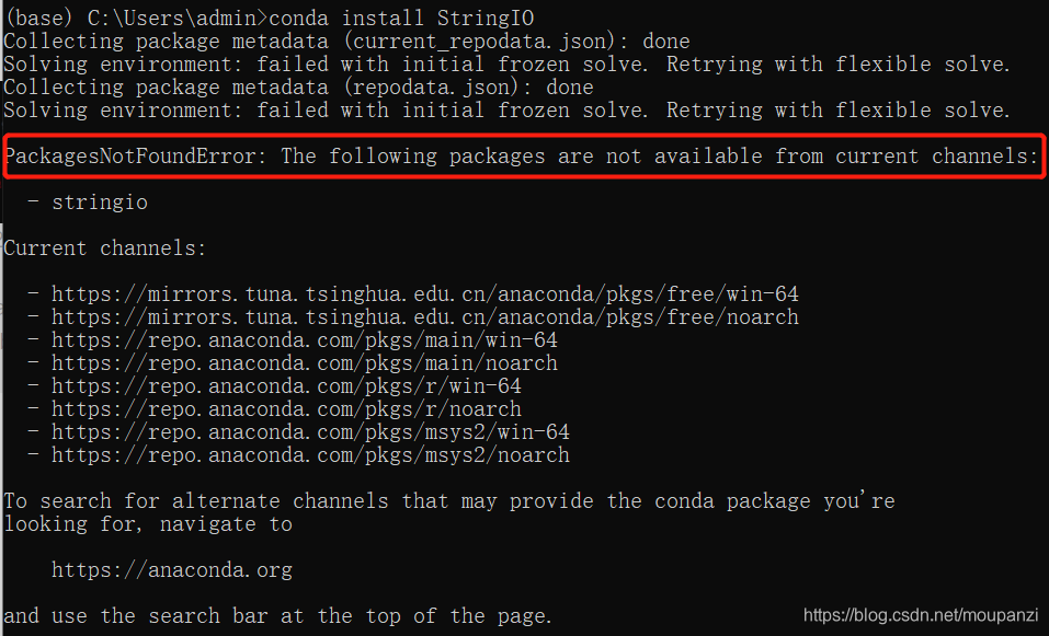 python报错 ModuleNotFoundError: No module named ‘StringIO‘_pip stringio ...