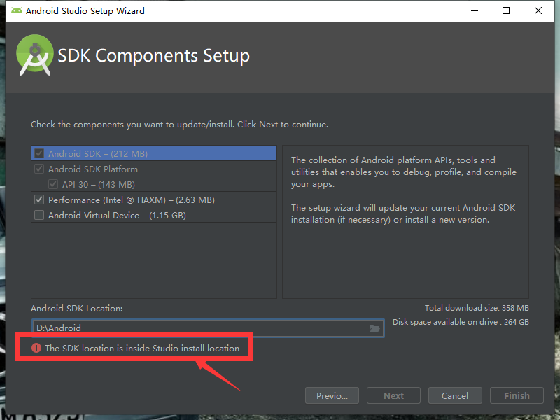 安装Android Studio出现的问题--SDK Components Setup-CSDN博客