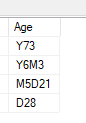 Age中有這些資料的，都需要轉換為73歲，6歲3月，5月21天，28天等等資料