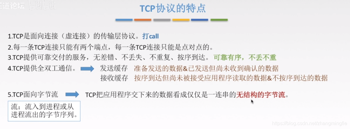 TCP协议的特点