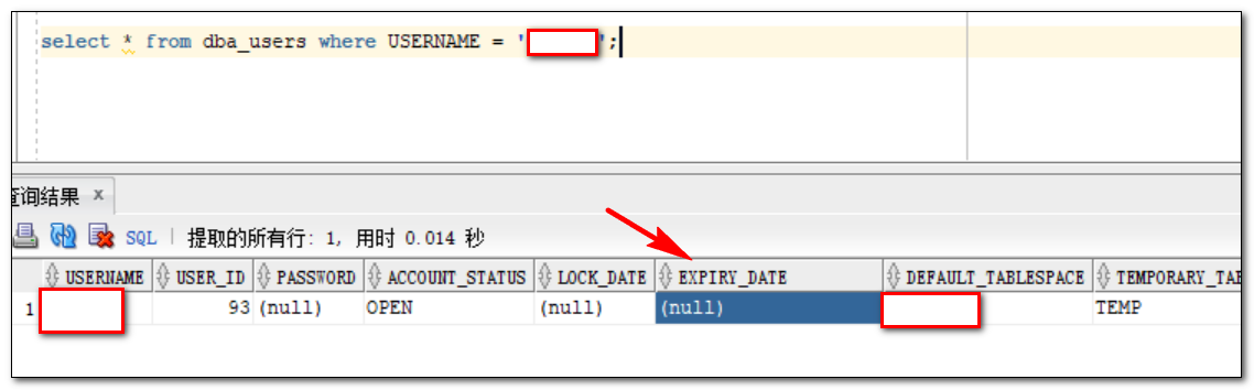 ORA-28002: the password will expire within 6 days提示