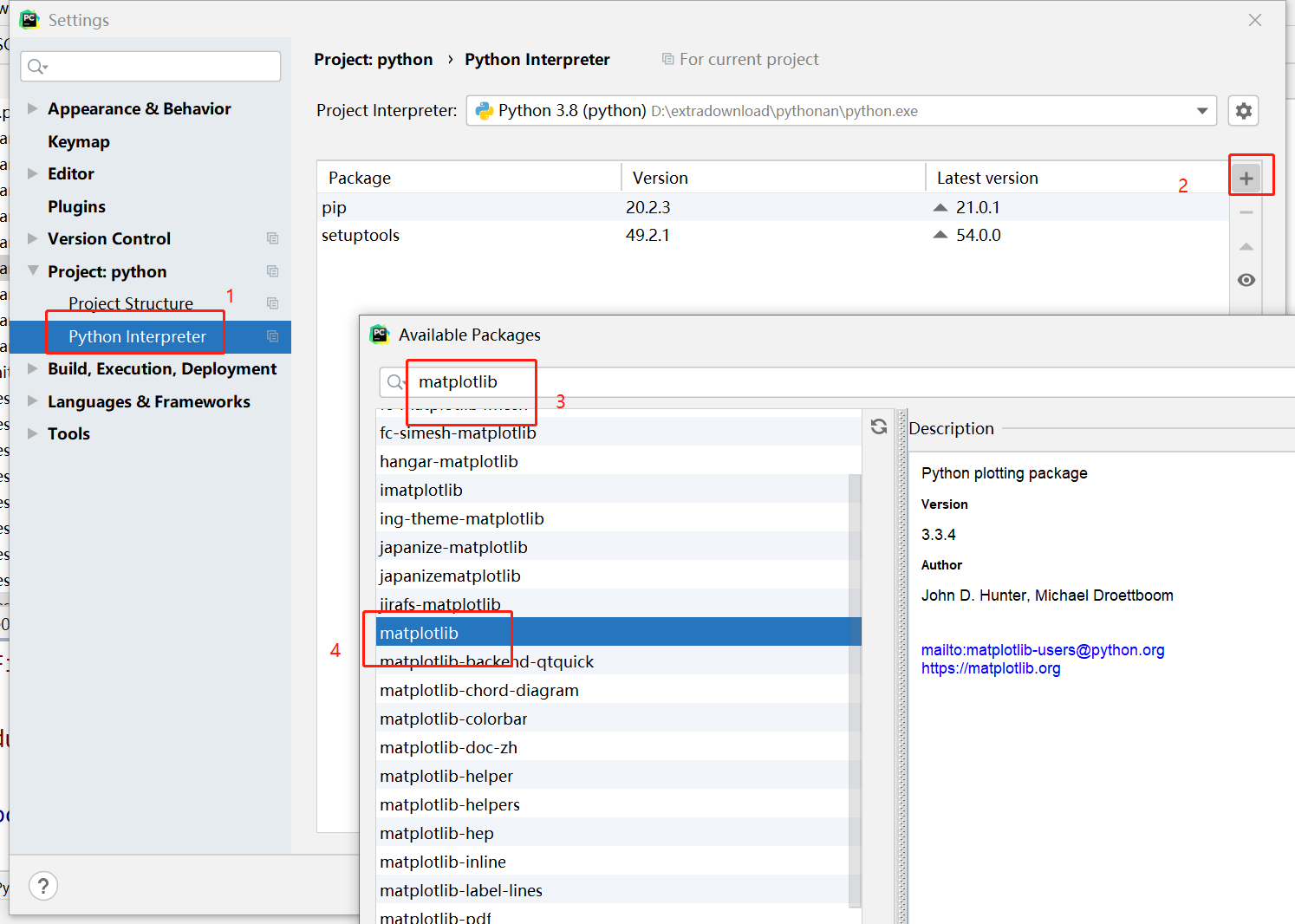 import matplotlib.pyplot as plt ModuleNotFoundError: No module named ...