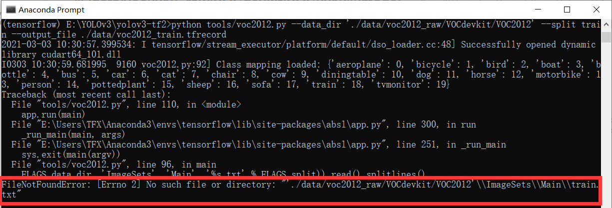 FileNotFoundError: [Errno 2] No such file or directory: “‘./data ...