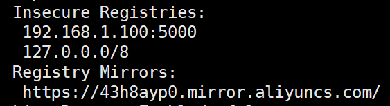 Check whether the docker private server harbor address is added successfully