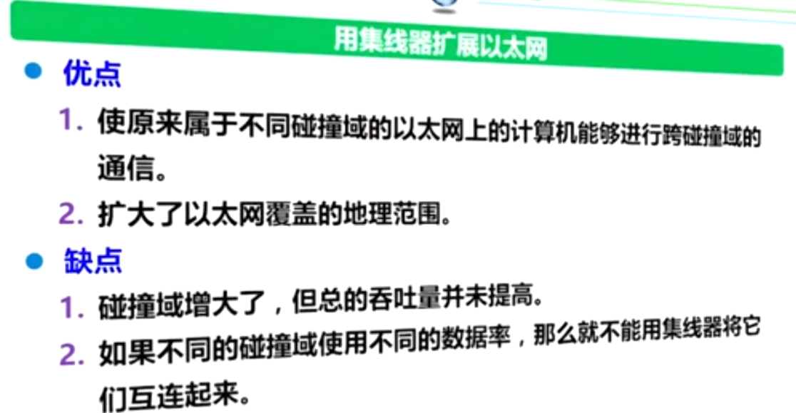 使用集线器在网络层扩展以太网优缺点