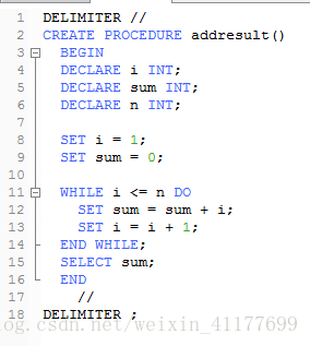 mysql 存储过程