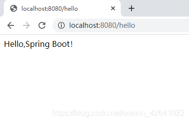 浏览器返回Hello, Spring Boot !