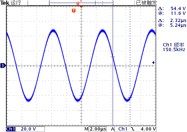 发送线圈上的电压波形