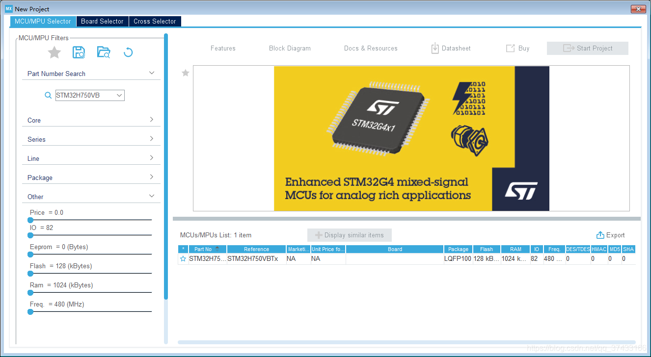 the eth can work only when ram is pointing at 0x24000000 stm32h750vb