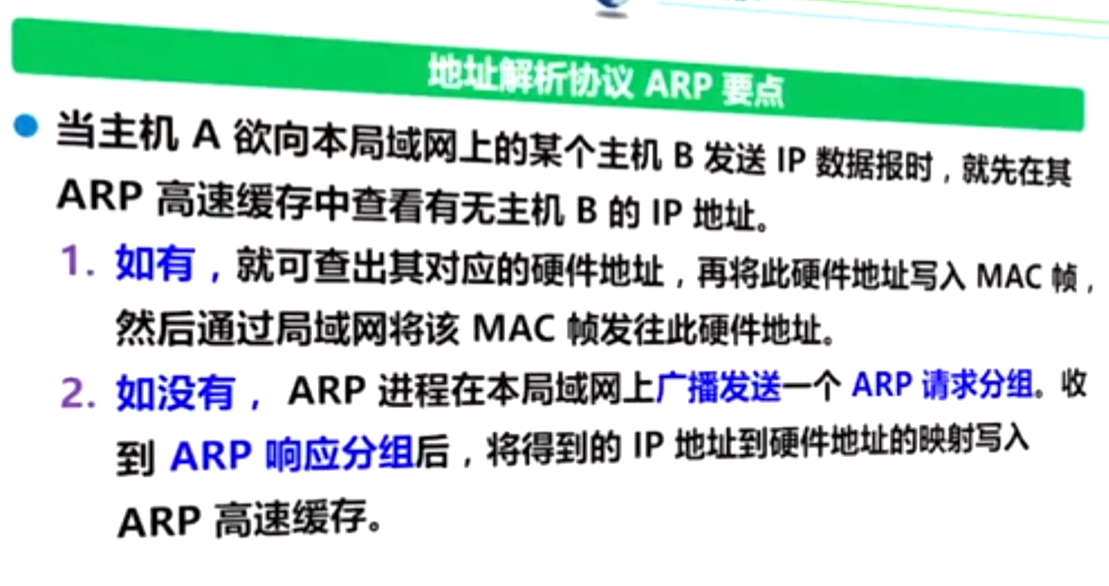 地址解析协议ARP要点