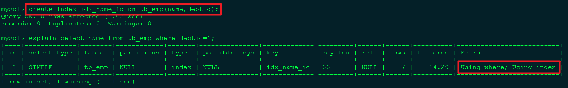 MySql的Explain用法