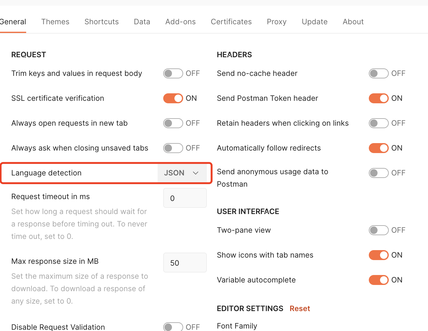 Mac设置postman设置默认Response返回值为json格式_postman还原系统之前样子-CSDN博客