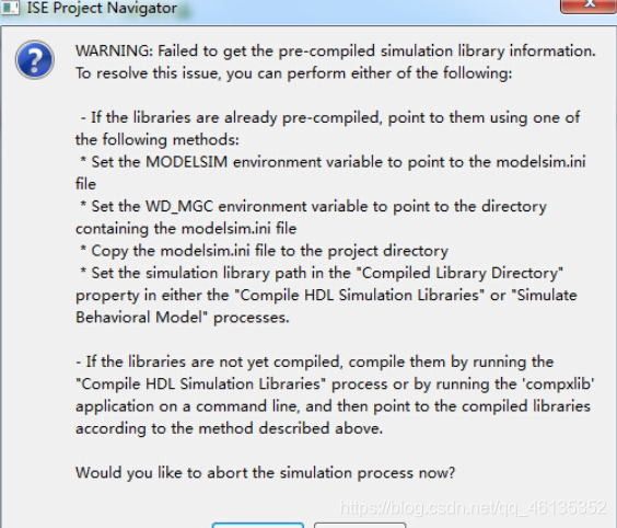 One solution that ISE and MODELSIM cannot be combined with simulation ...