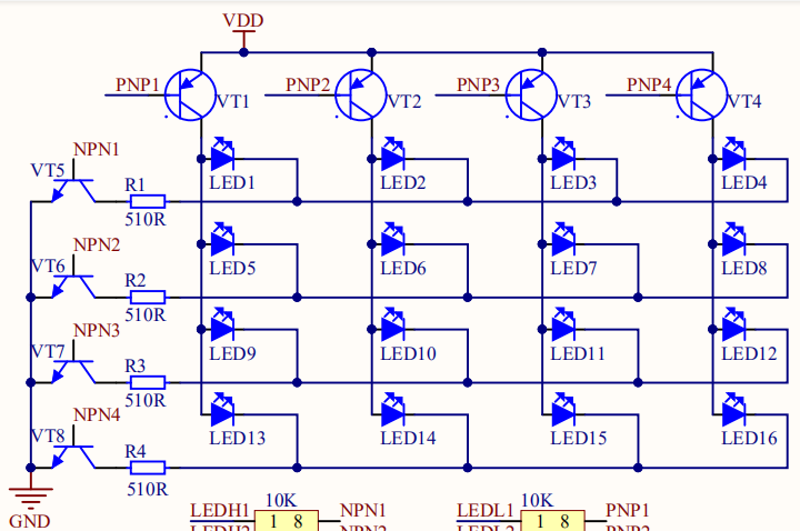 矩阵led和矩阵按键