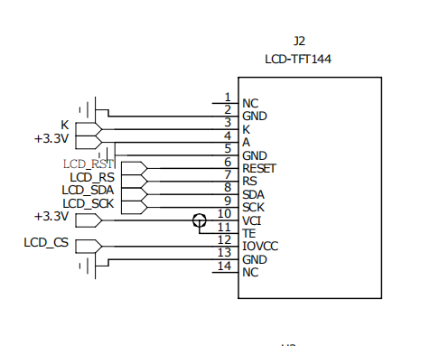 TFT液晶屏引脚原理图图片