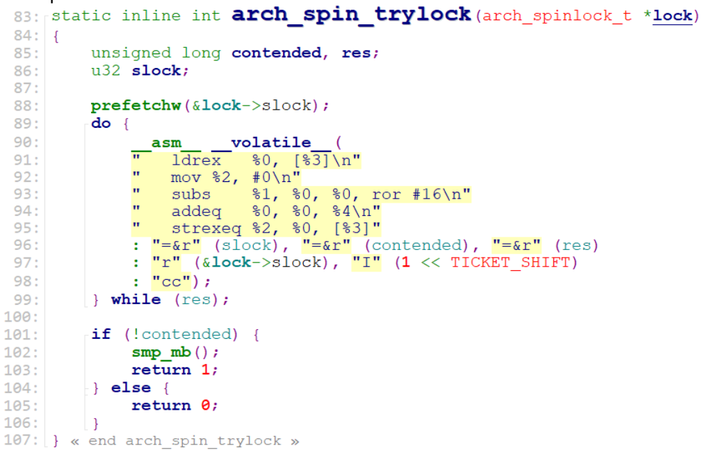 ARM下的自旋锁spinlock 源码巴士
