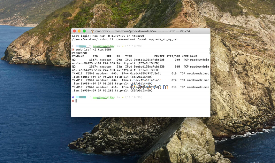 如何在Mac系统上查看端口占用和释放端口的情况？_mac查看端口占用CSDN博客