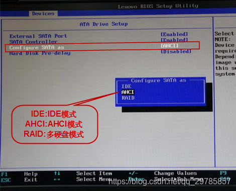 选择ahci模式