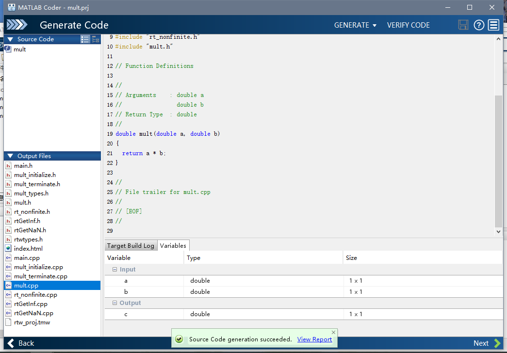 Matlab Coder 从matlab代码转为C/C++_matlab函数库如何改为c++-CSDN博客